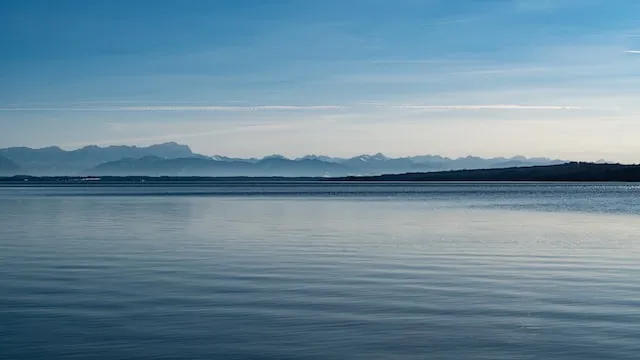 Sky, mountains and sea