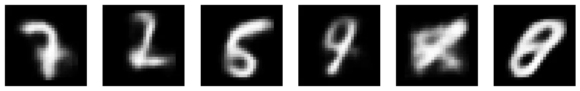 Handwritten digits sampled from a VAE